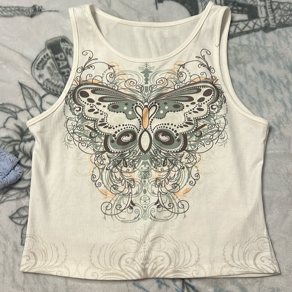 White y2k shirt